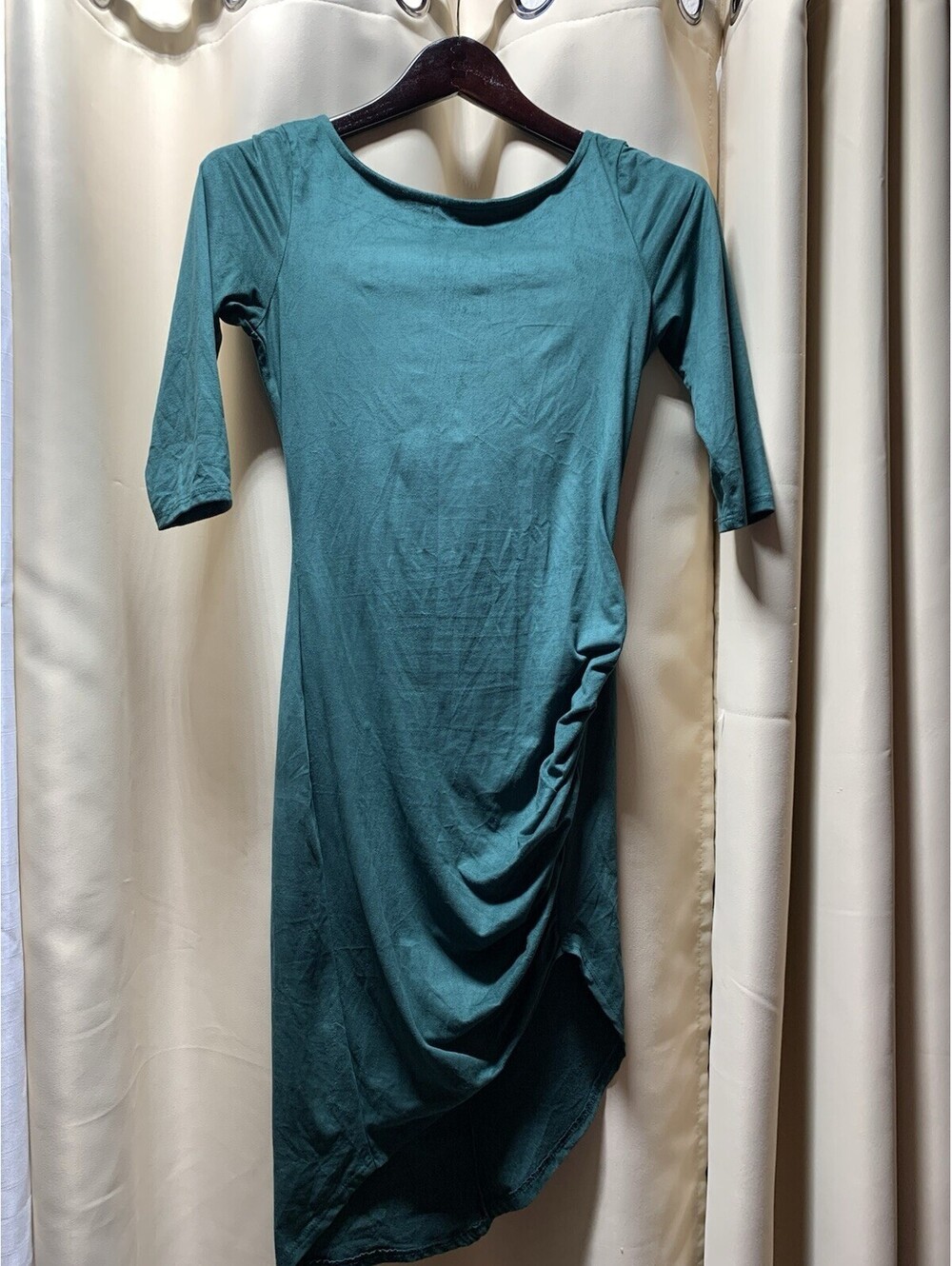 Windsor Hunter Green Casual Dress 3/4 Sleeve sz S